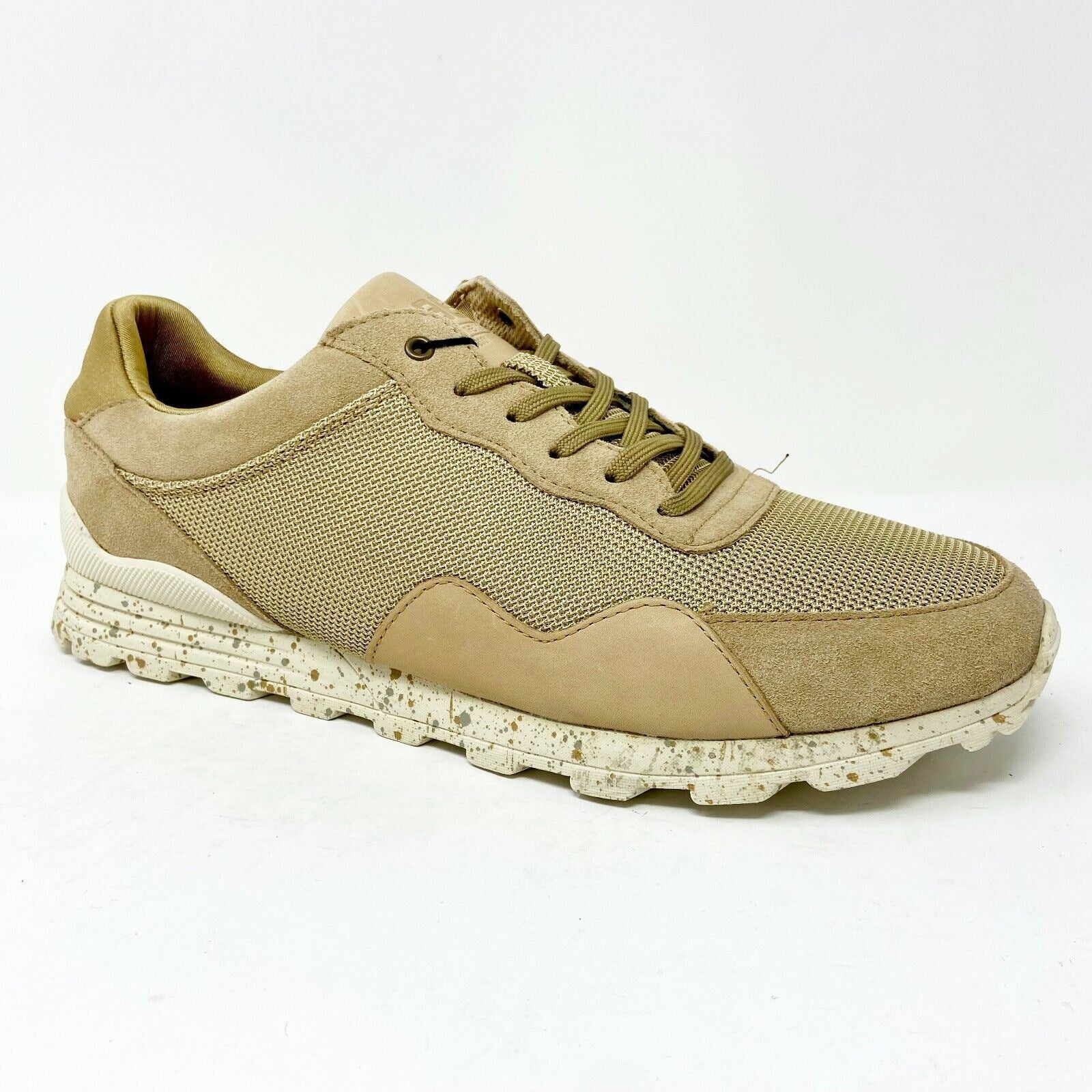 Clae Hoffman Camel Suede Mesh Mens Premium Casual Sneakers