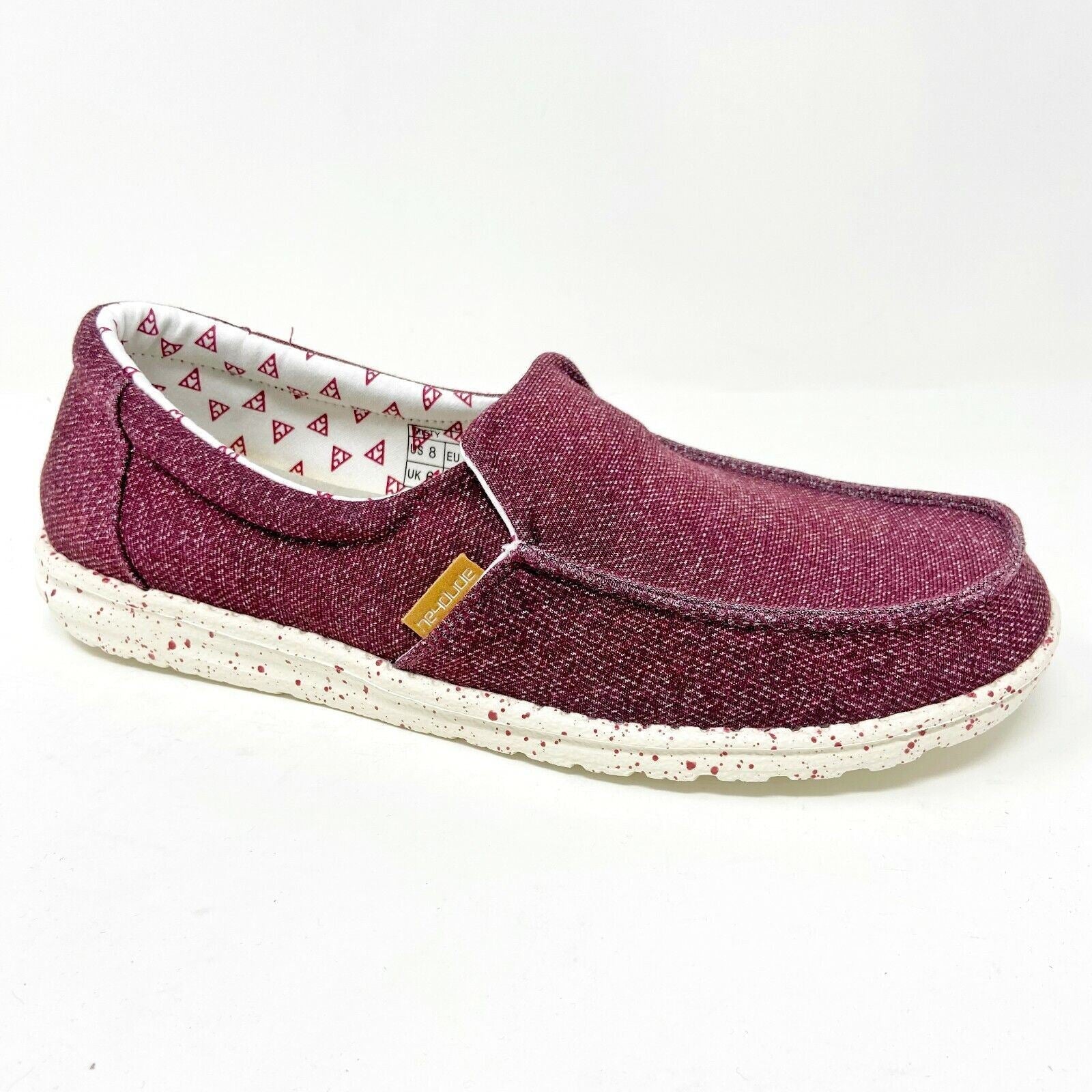 Hey Dude Womens Misty Burgundy Slip On Comfort Lightweight Shoes