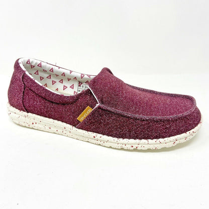 Hey Dude Womens Misty Burgundy Slip On Comfort Lightweight Shoes