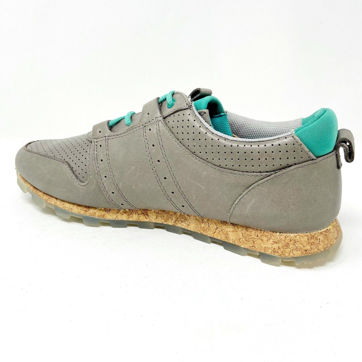 Clae Mills Concrete Leather Gray Mens Premium Casual Shoes Sneakers