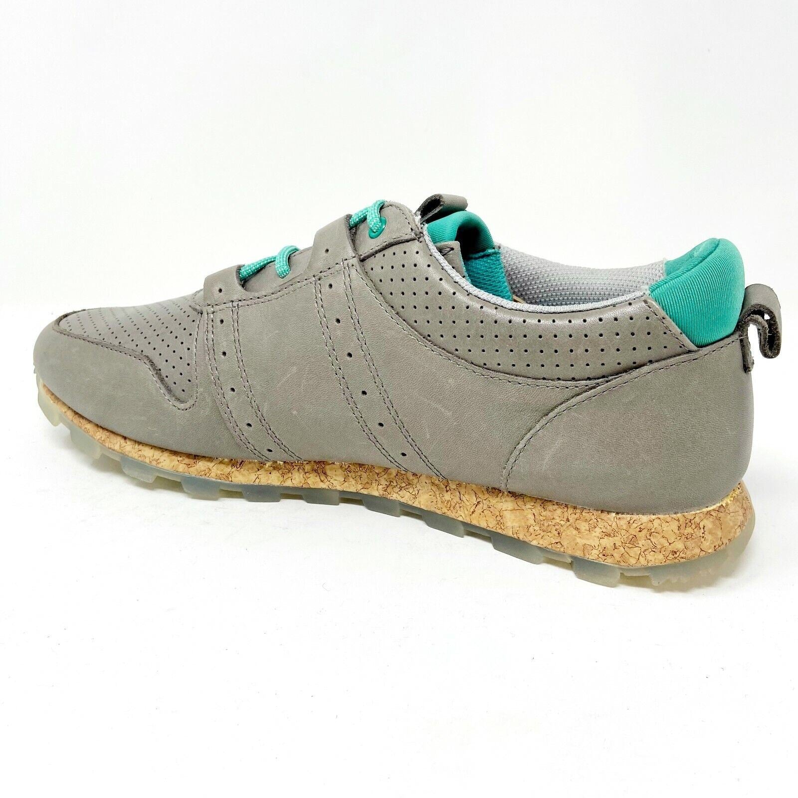 Clae Mills Concrete Leather Gray Mens Premium Casual Shoes Sneakers
