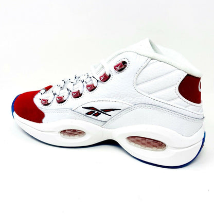 Reebok Question Mid OG Red Toe 25th Anniversary Mens Basketball Sneakers FY1018