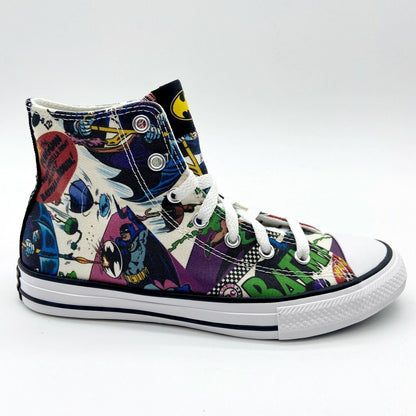 Converse CTAS Hi White Black DC Comics Batman Youth Kids Shoes 367307C