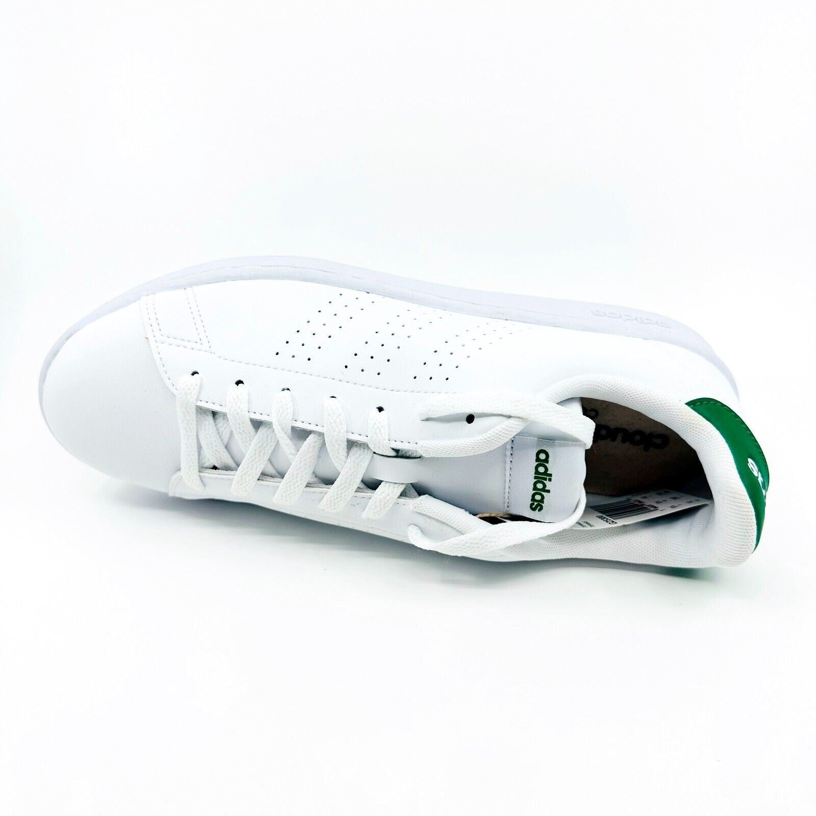 Adidas Advantage White Green Mens Athletic Tennis Sneakers GZ5300