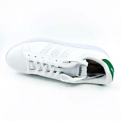 Adidas Advantage White Green Mens Athletic Tennis Sneakers GZ5300