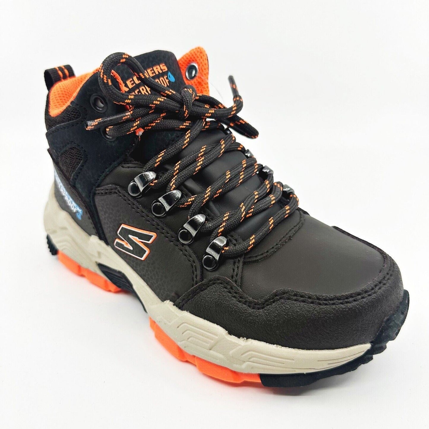 Skechers Drollix Chocolate Orange Kids Size 13 Waterproof Boots