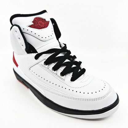 Nike Air Jordan 2 Retro White Varsity Red Black Womens Size 6.5 Sneakers