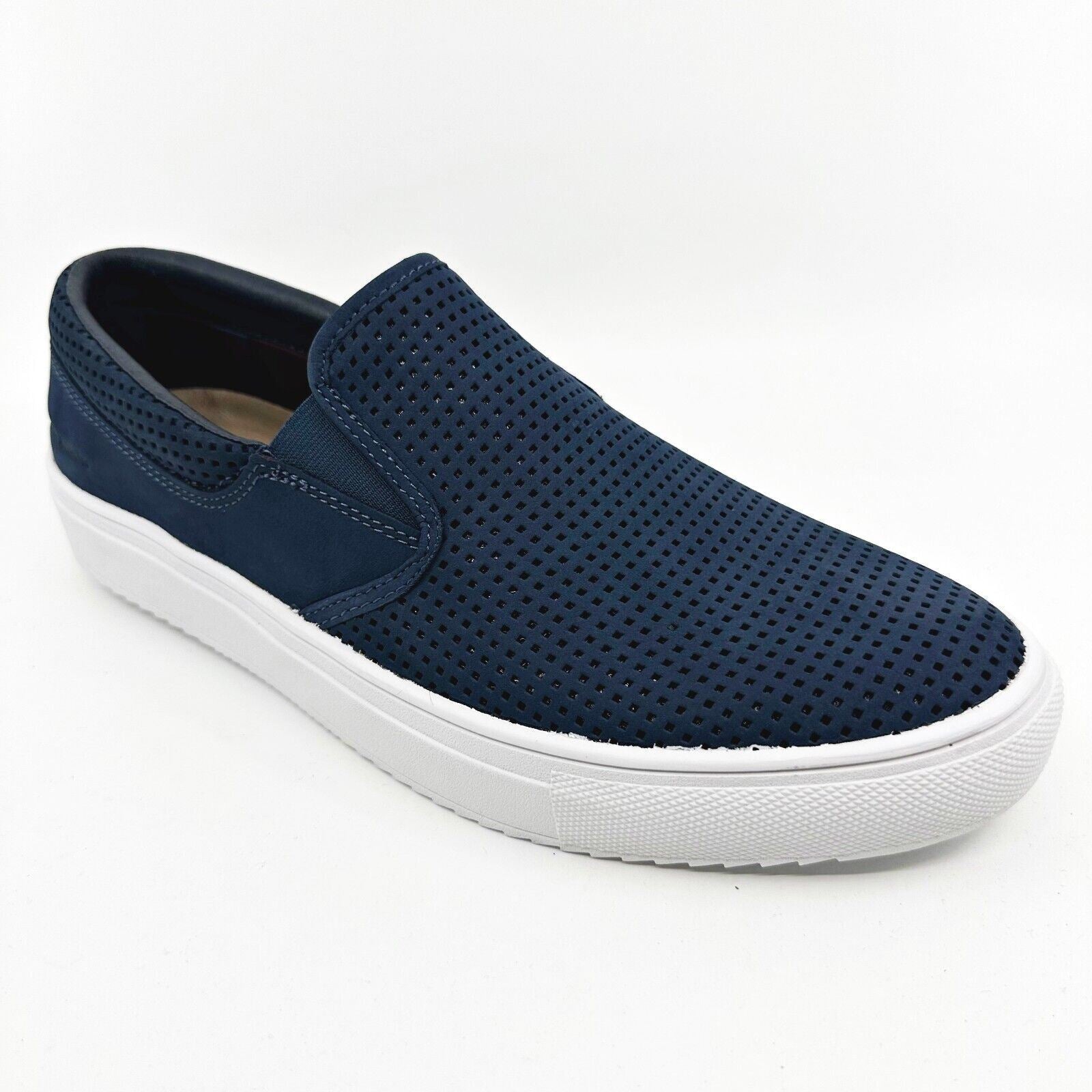Mark Nason Razor Breakline Navy Mens Size 8.5 Leather Slip On Shoes