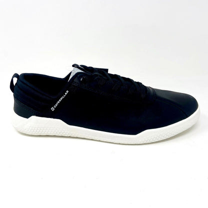 Caterpillar CAT Hex Black White Mens Leather Casual Shoes Sneakers P724185