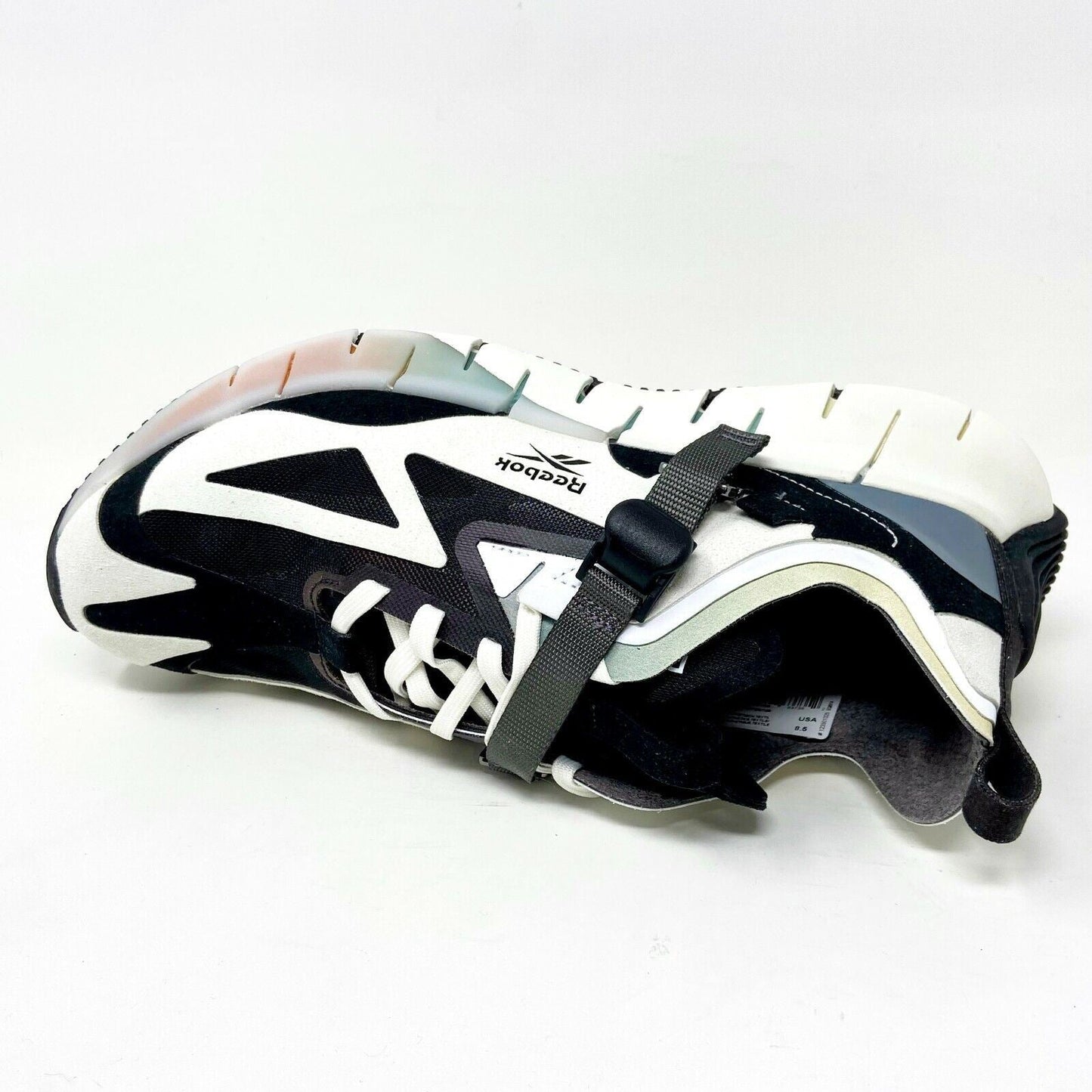 Reebok Zig Kinetica Concept Type 1 White Black Mens Running Sneakers EG8914