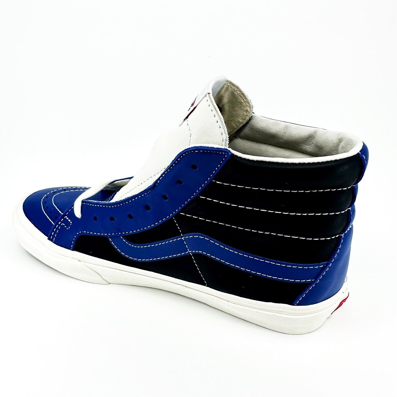 Vans Vault Sk8 Hi Reissue VI (Leather) True Blue Black Mens Vault Sneakers