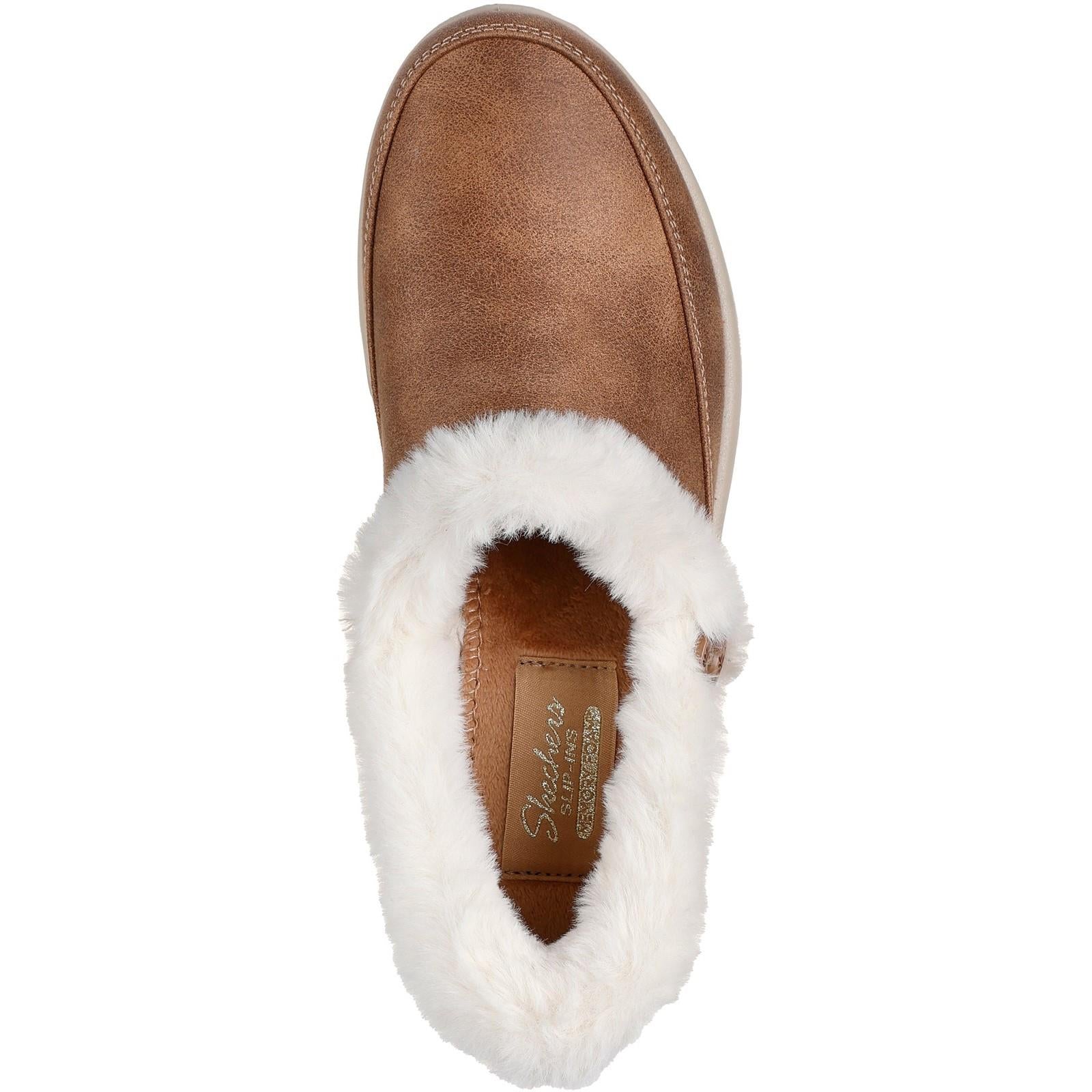 Women's Wide Fit Skechers 168114 Slip-ins Cozy Escape Slippers