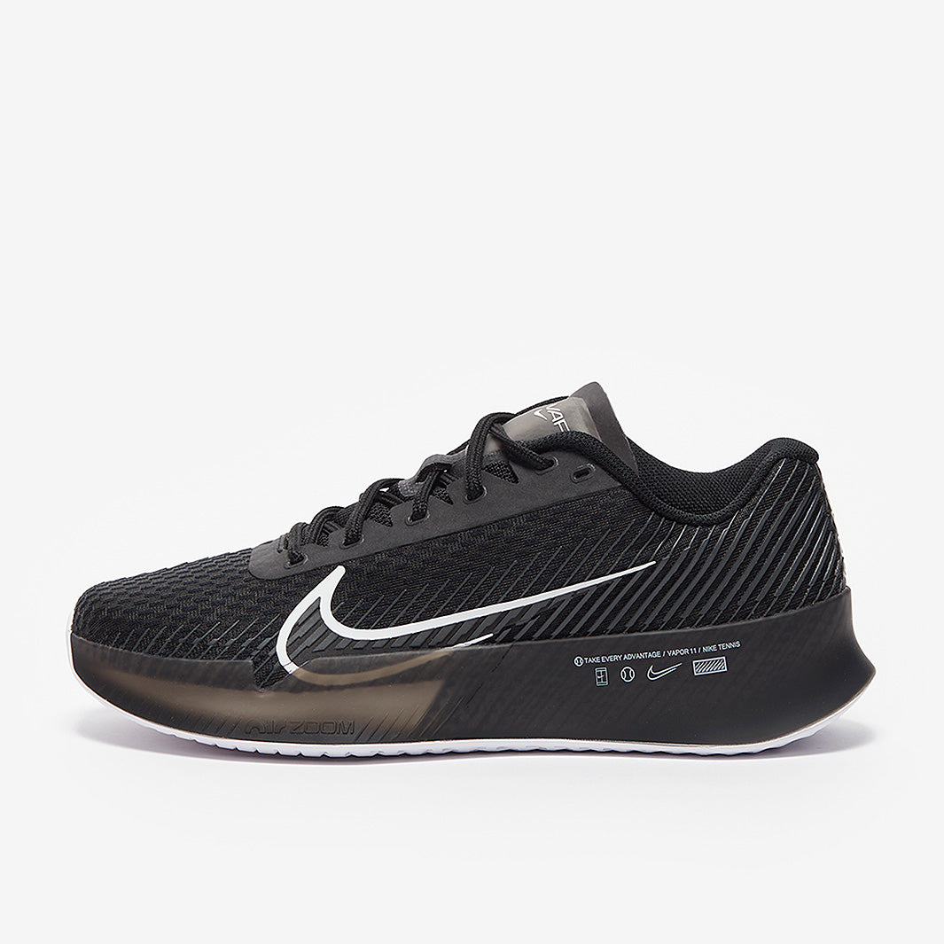 Nike Womens Court Air Zoom Vapor 11 Tennis Shoes - Black/White