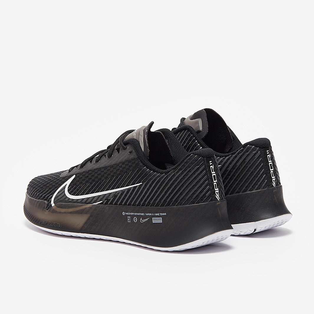 Nike Womens Court Air Zoom Vapor 11 Tennis Shoes - Black/White