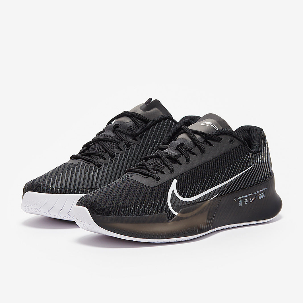Nike Womens Court Air Zoom Vapor 11 Tennis Shoes - Black/White