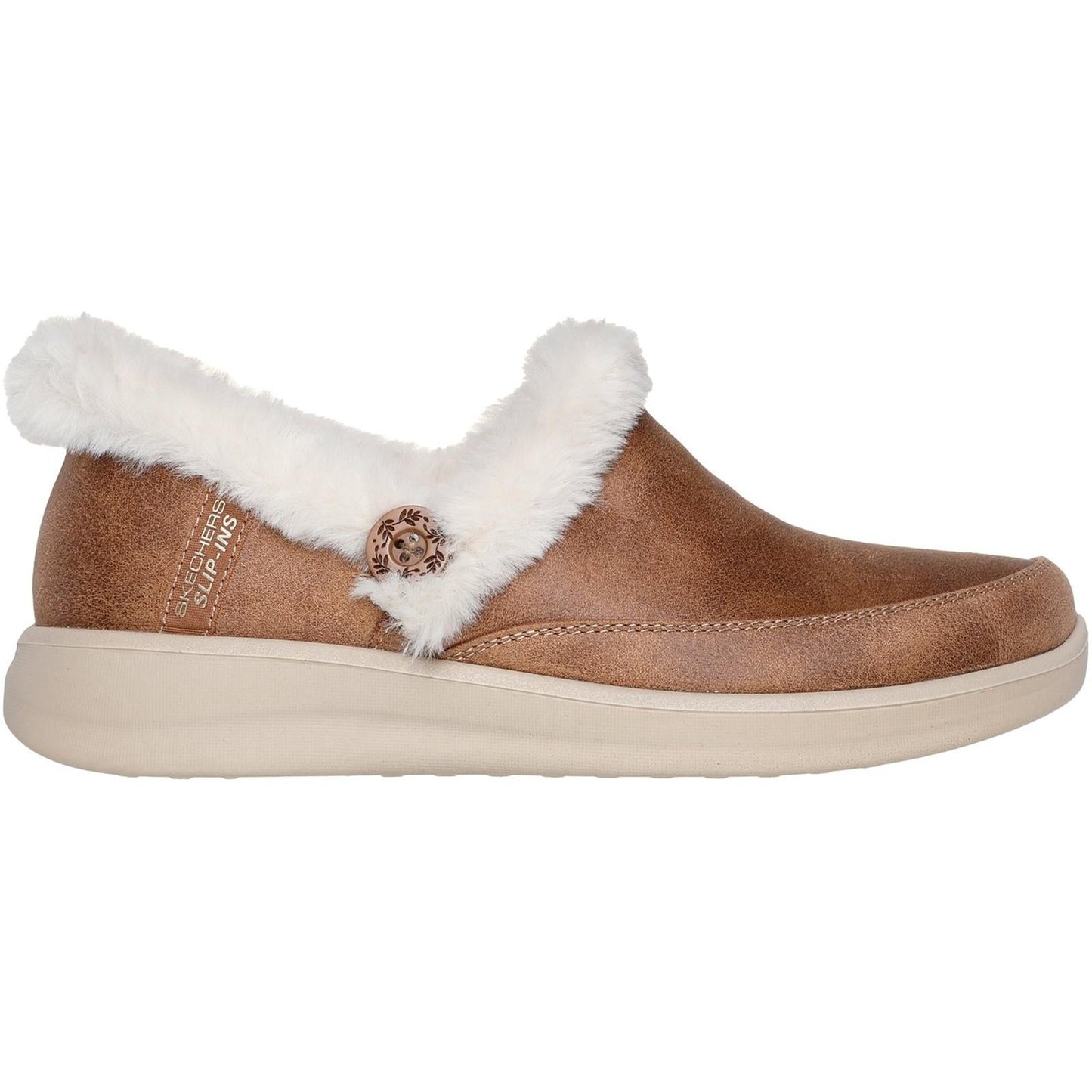 Women's Wide Fit Skechers 168114 Slip-ins Cozy Escape Slippers