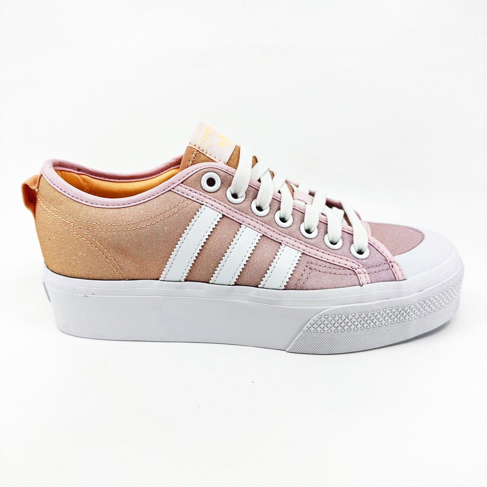 Adidas Originals Nizza Platform Acid Orange Pink Womens Sneakers IG5050
