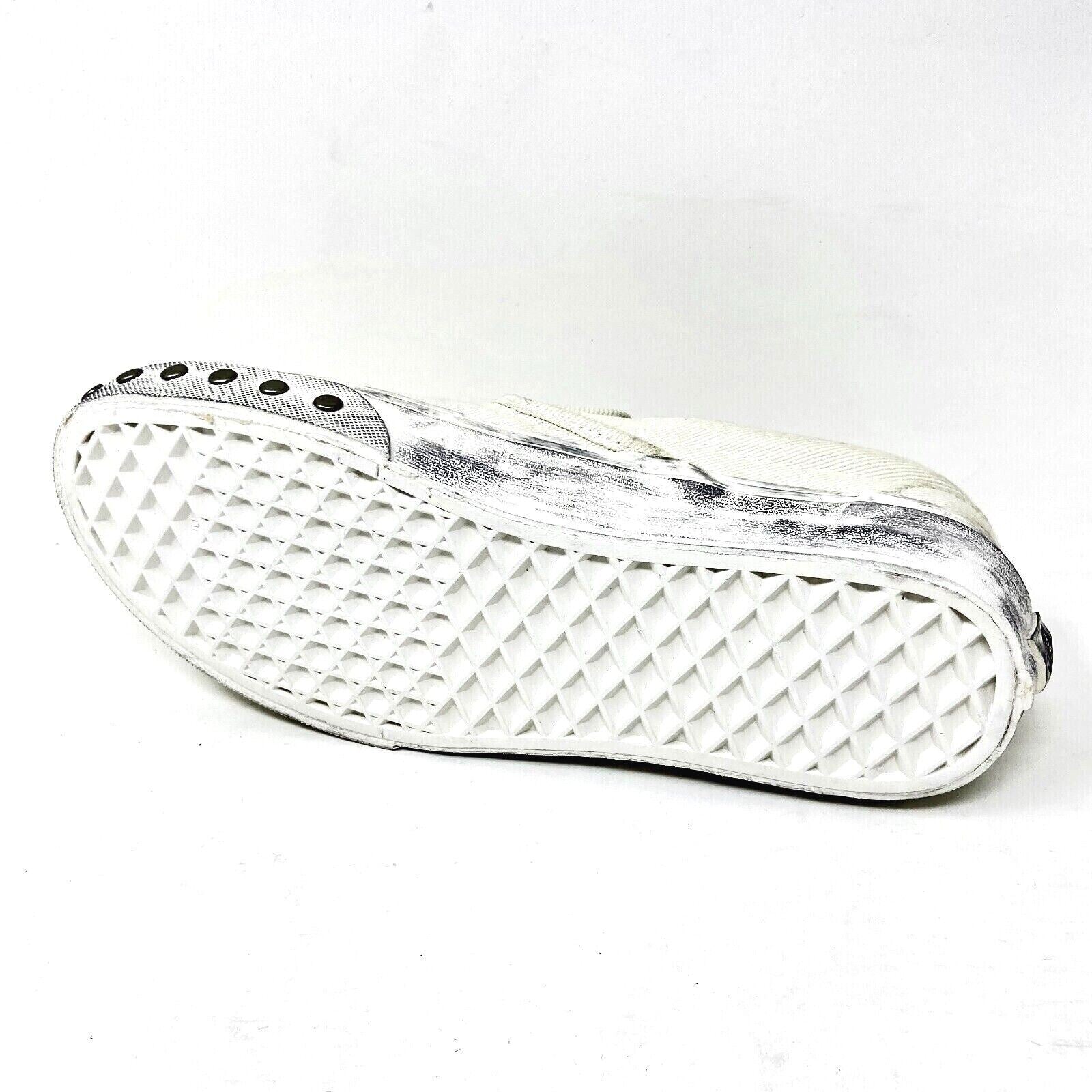 Vans Classic Slip On (Overwashed) White Womens Studded Casual Shoes
