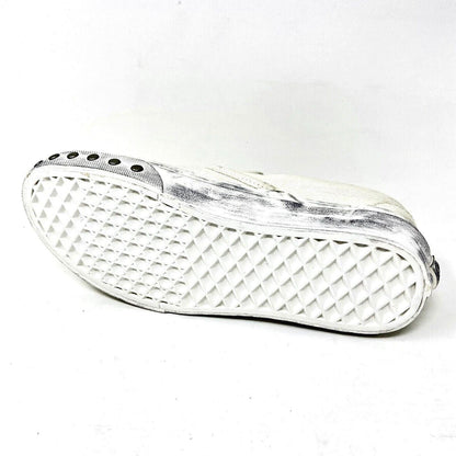 Vans Classic Slip On (Overwashed) White Womens Studded Casual Shoes