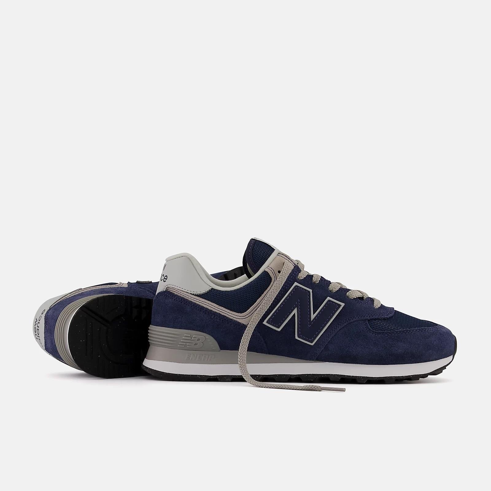 Women's Wide Fit New Balance ML574EVN Walking/Running Trainers - Exclusive - Navy ENCAP