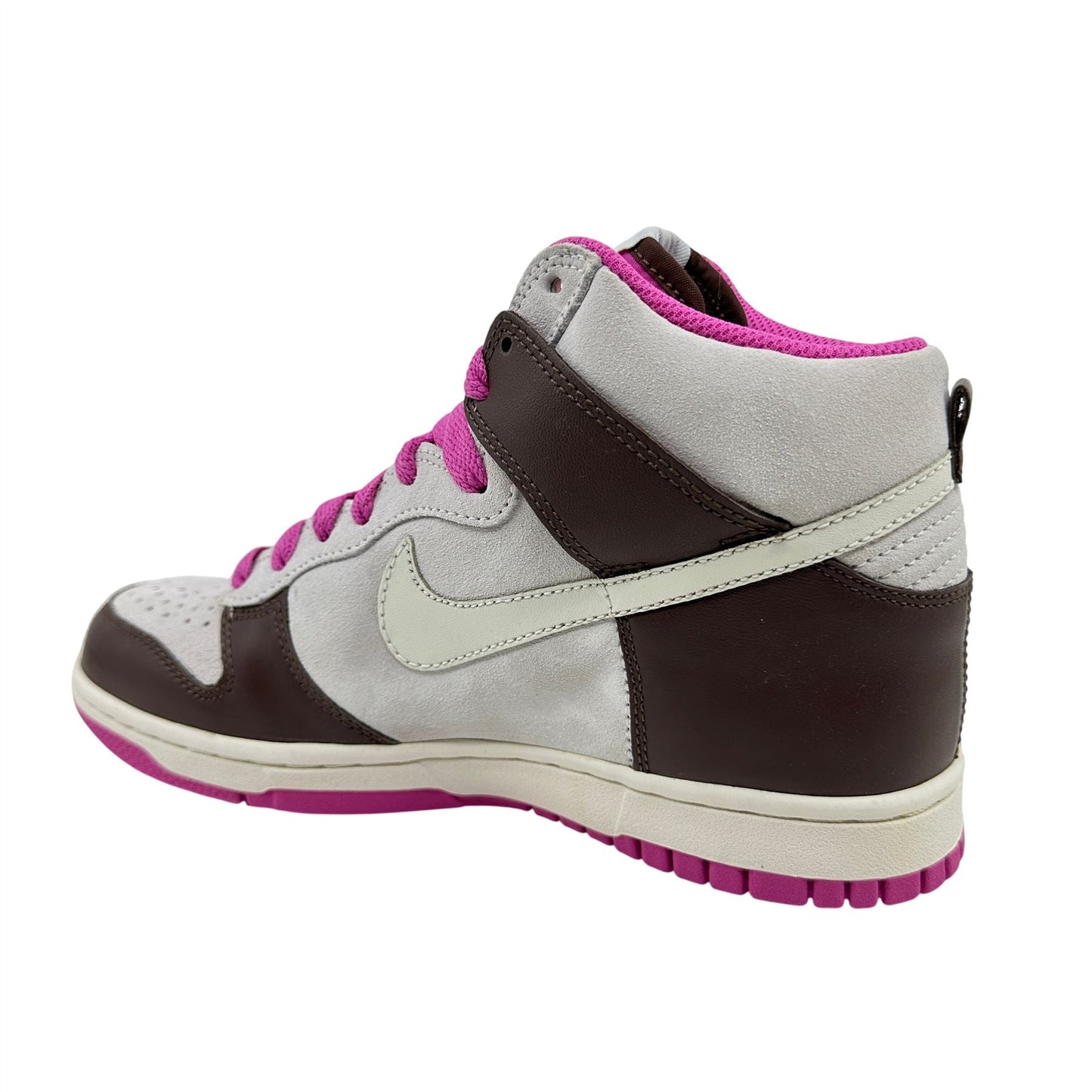 Nike Dunk High White Chocolate Brown Pink Womens Athletic Sneaker