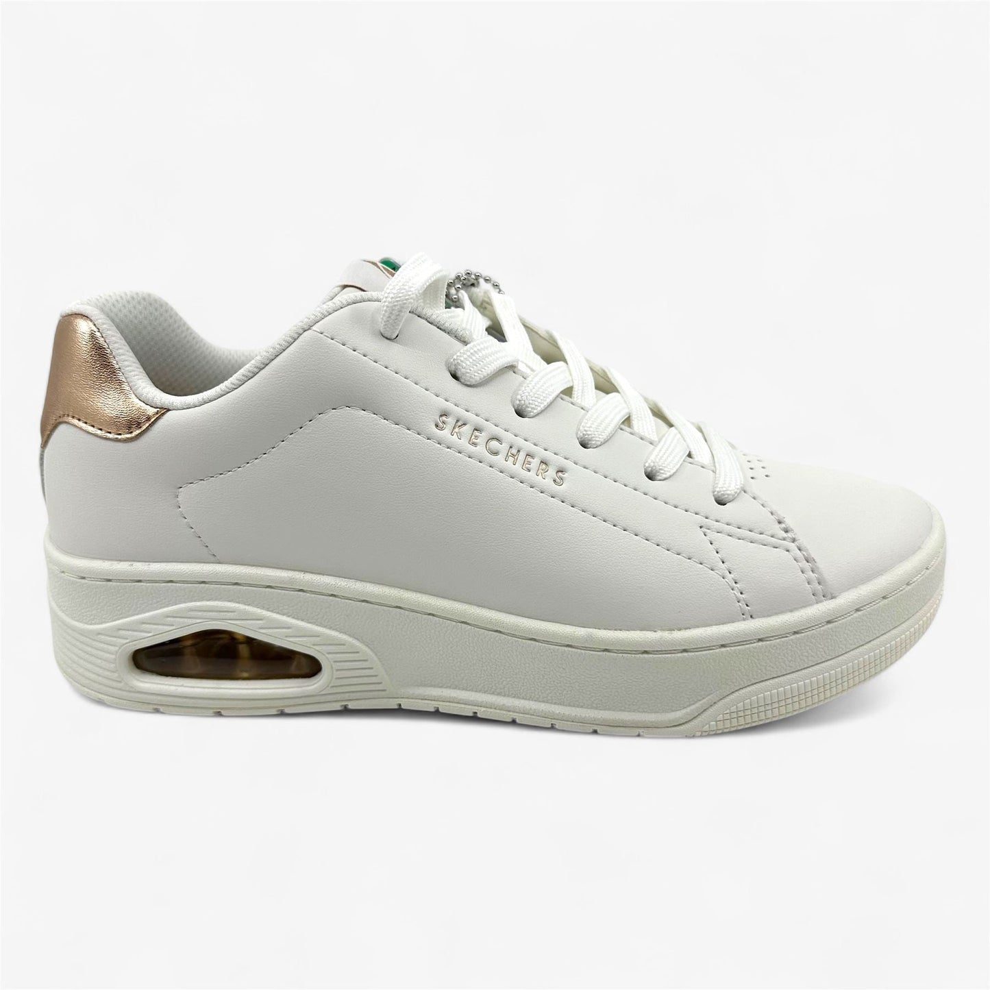 Skechers Uno Court Courted White Womens Athletic Sneaker