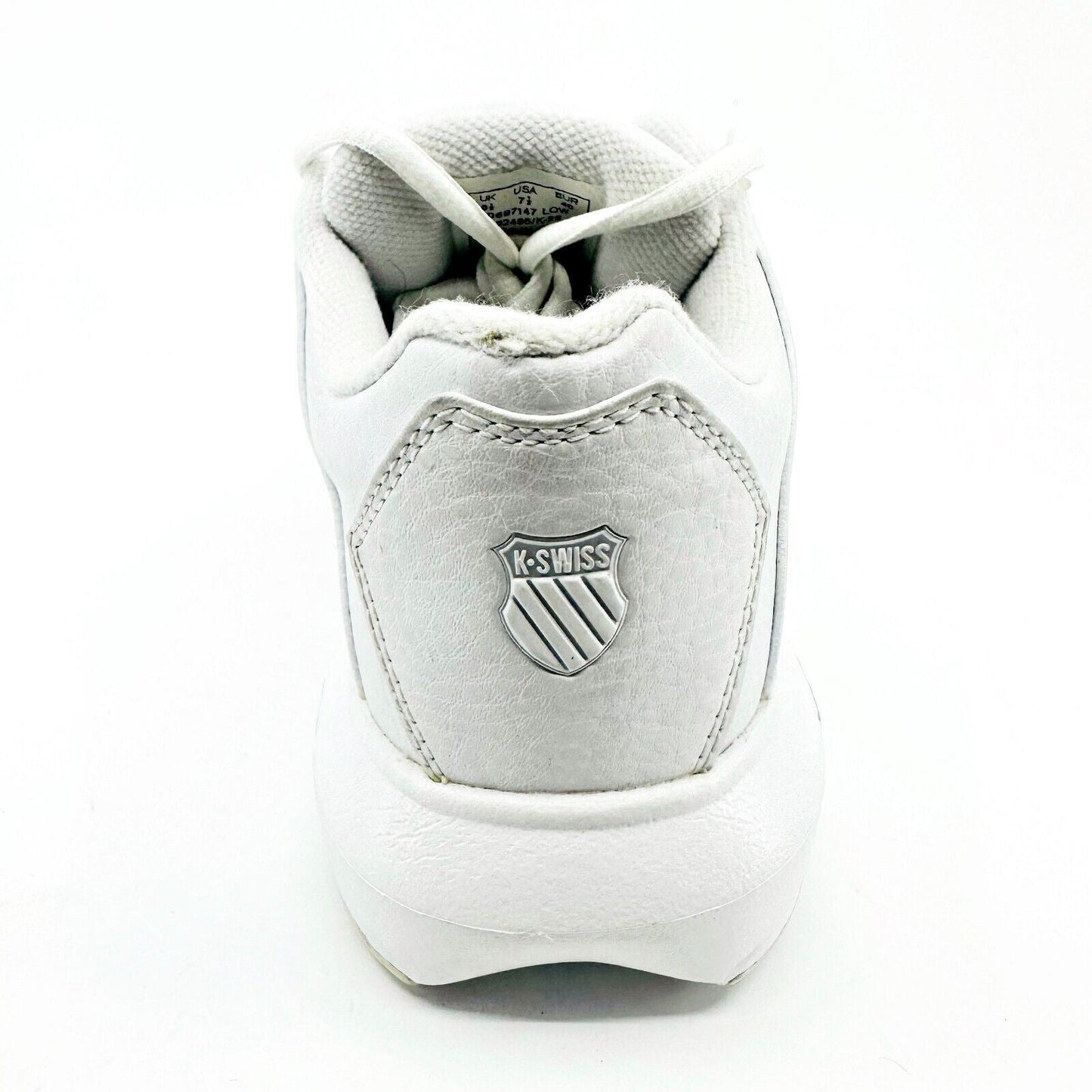 K-Swiss Mens Maxon White Platinum Size 7.5 Retro Casual Sneakers 0697147