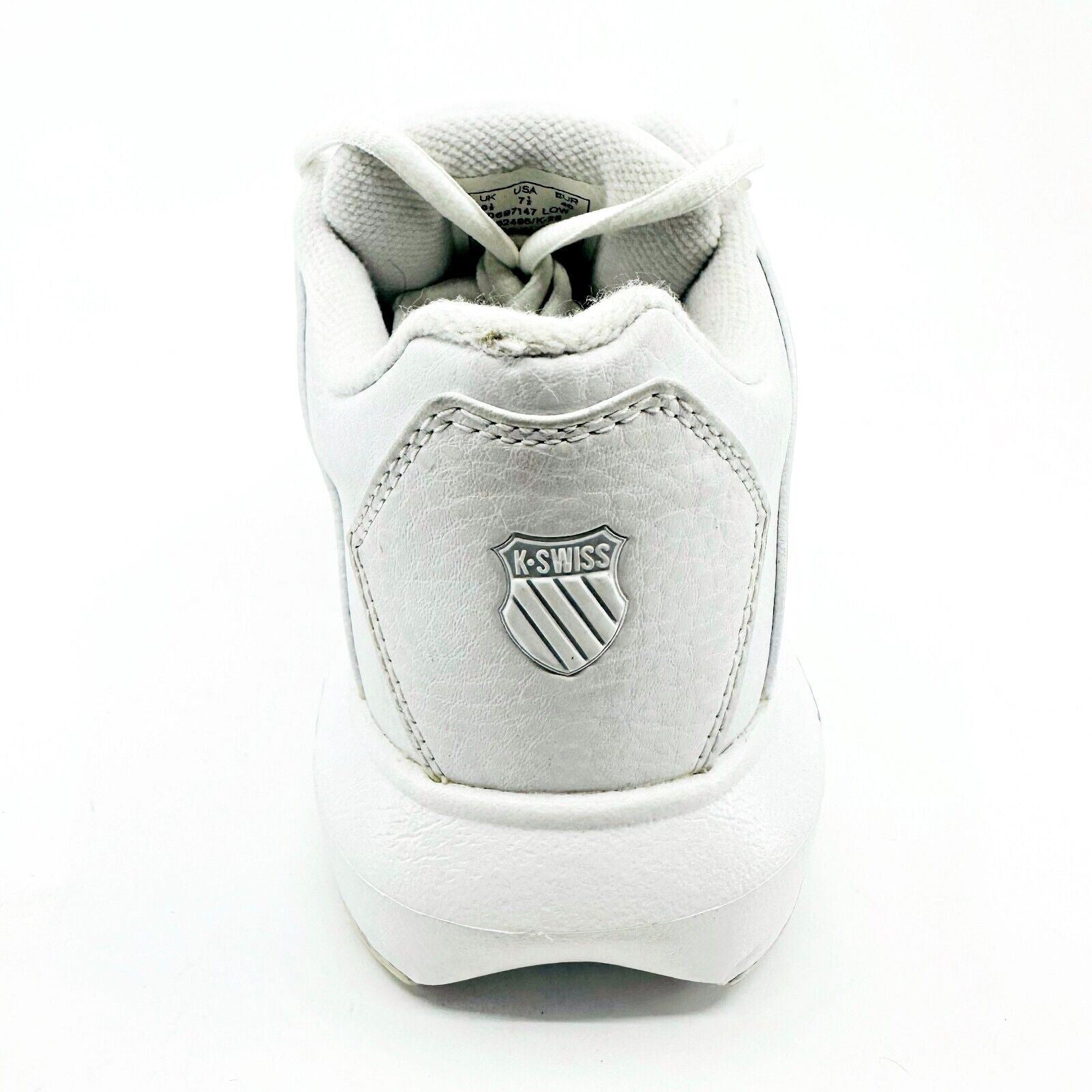 K-Swiss Mens Maxon White Platinum Size 7.5 Retro Casual Sneakers 0697147