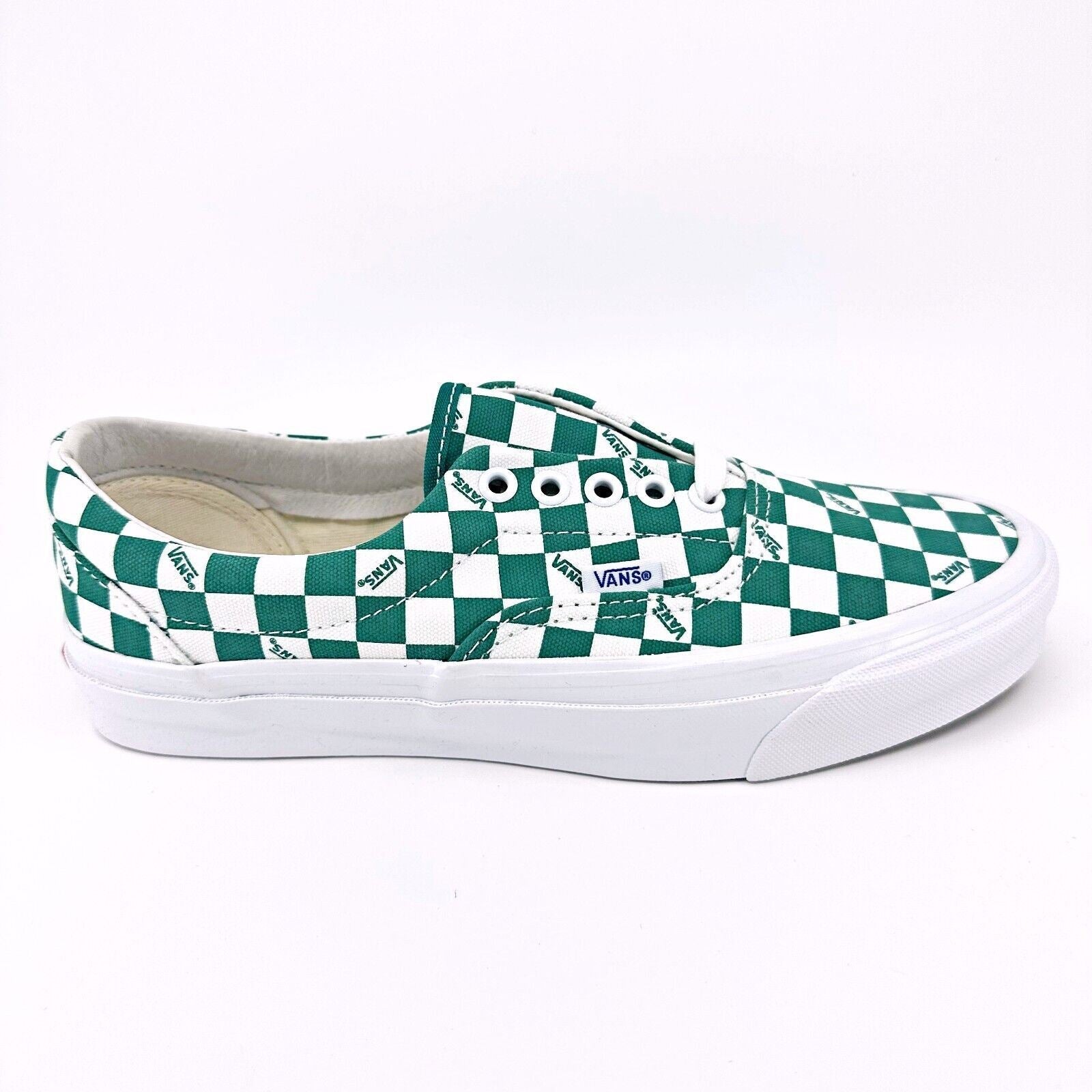Vans Vault OG Era LX (Canvas) Checkerboard Logo Cadmium Green Mens Sneakers