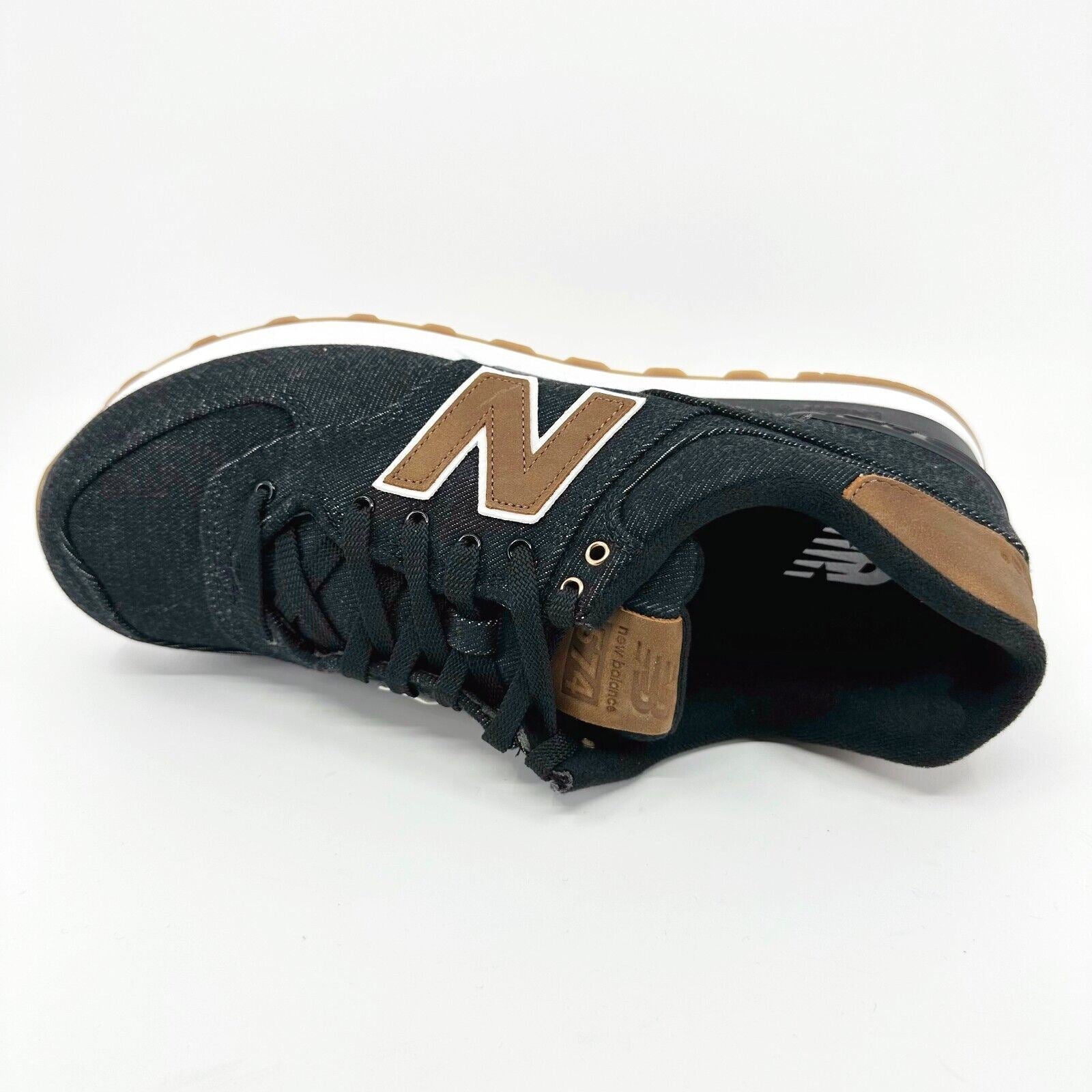 New Balance 574 Classics 15 Ounce Canvas Denim Black Brown Mens ML574TXA