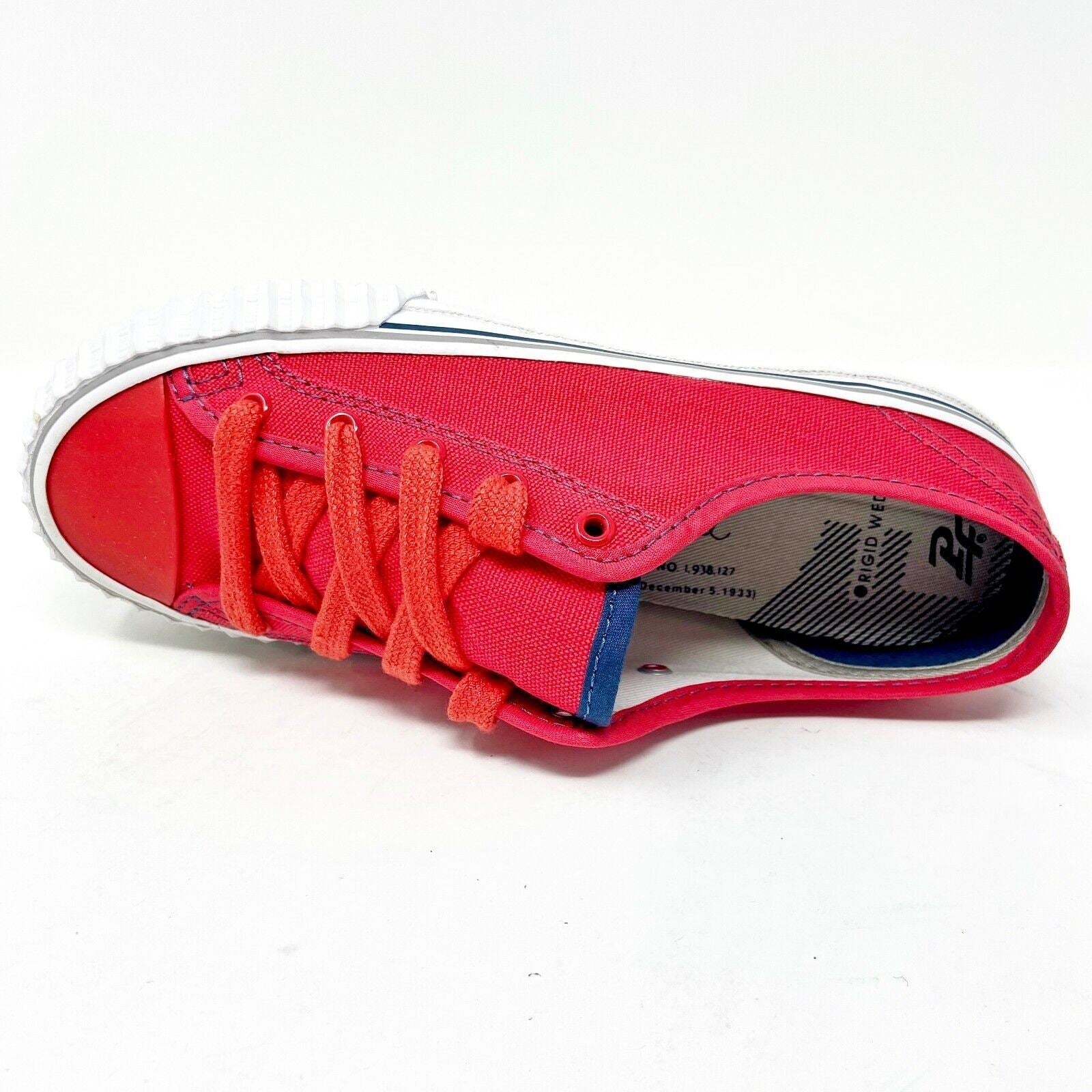 PF Flyers Center Lo Reiss Red White Kids Retro Casual Sneakers PK11OL3O
