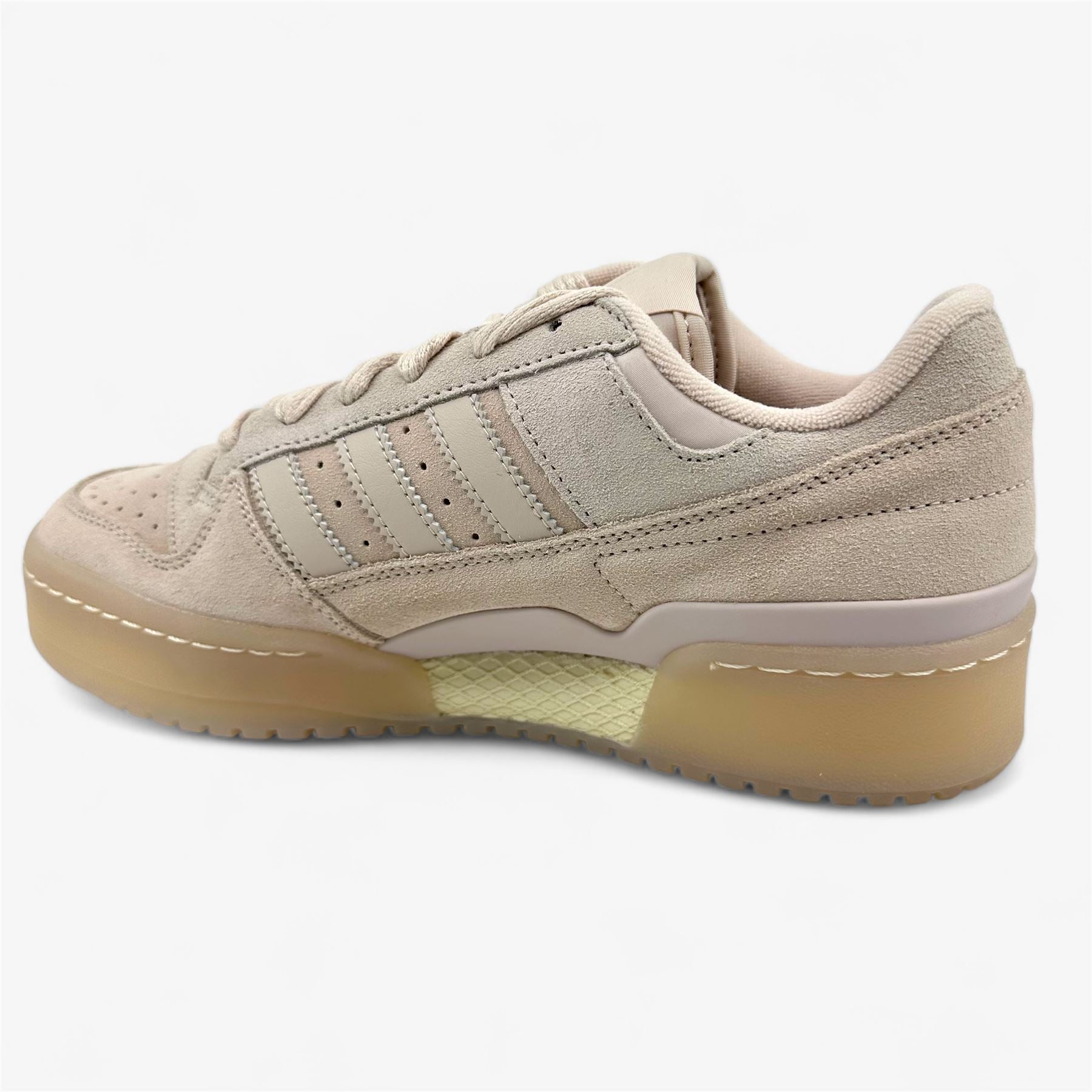 Adidas Forum Bold Stripes Putty Mauve Cream White Womens Athletic Sneaker