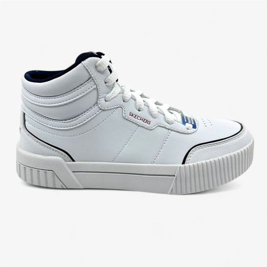 Skechers Jade High Reward White Navy Red Womens Size 5.5 Court Classics Sneaker