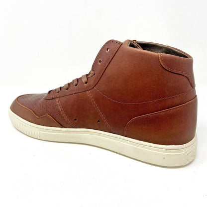 Clae Gregory Mid Chestnut Oiled Leather Mens Premium Casual Sneakers