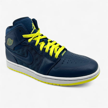 Jordan Air Jordan 1 Retro '97 TXT Squadron Blue Electric Yellow Mens Sneaker