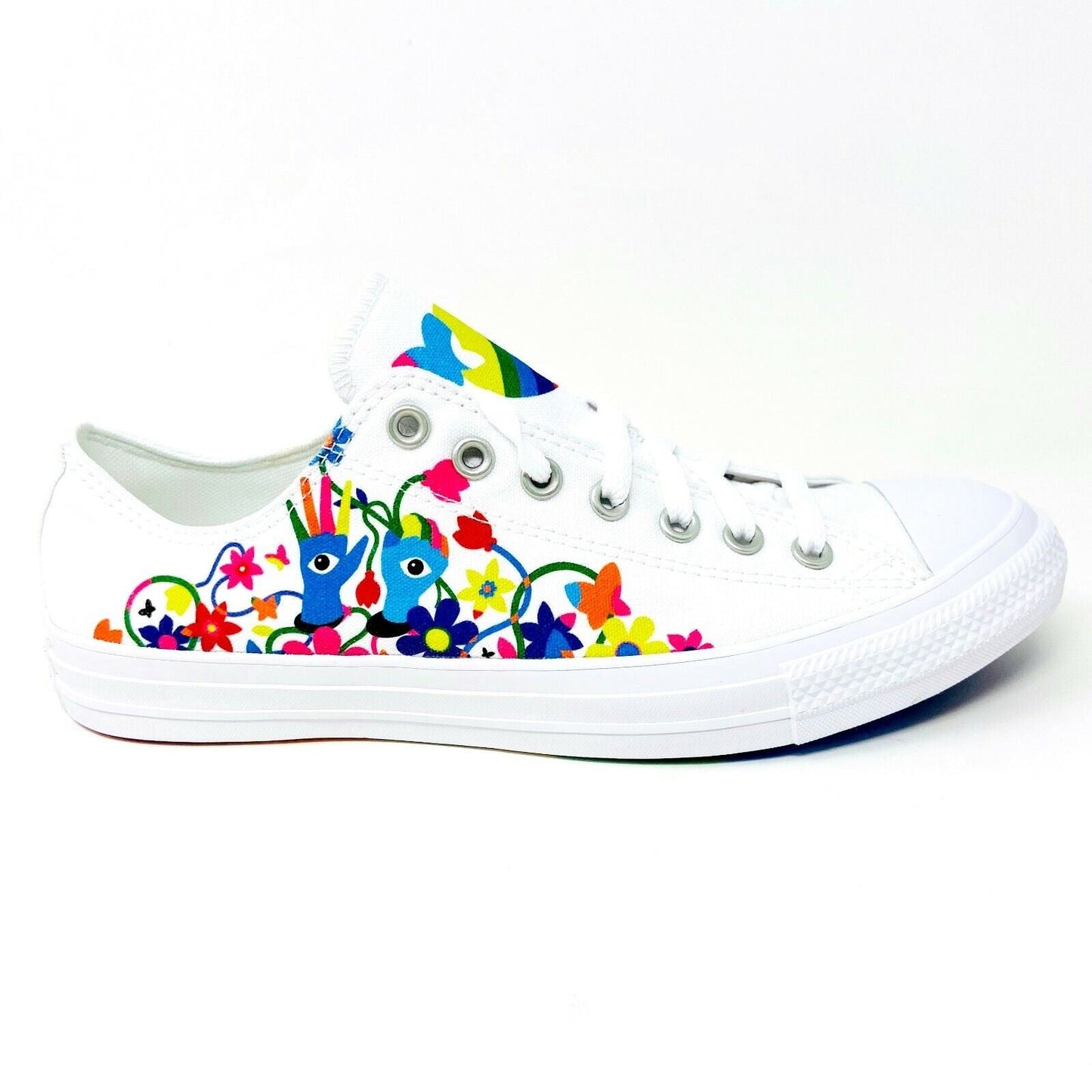 Converse Chuck Taylor All Star Ox White Rainbow LGBTQ Pride Mens Shoes 170823C