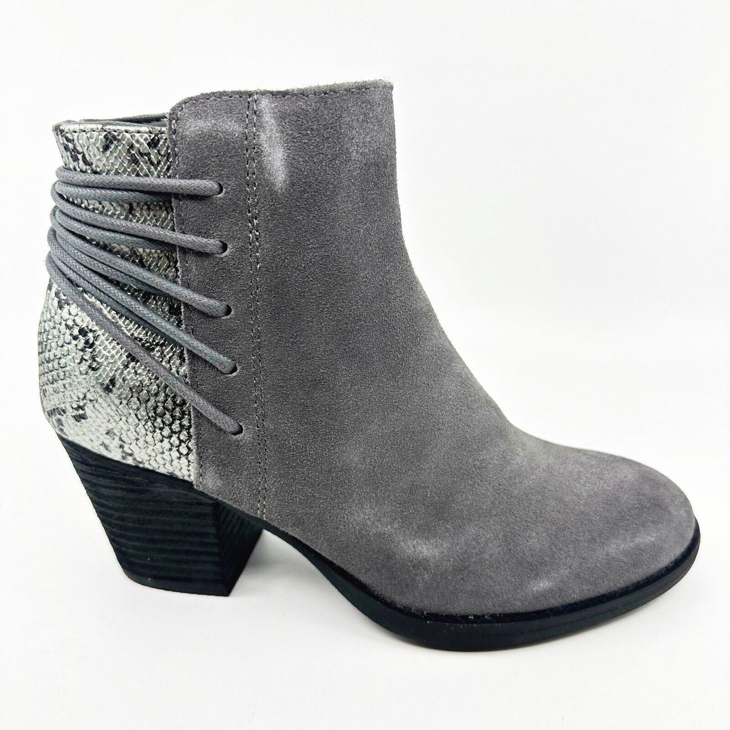 Skechers Homestead Wild Wraps Charcoal Womens Snake Skin Ankle Bootie