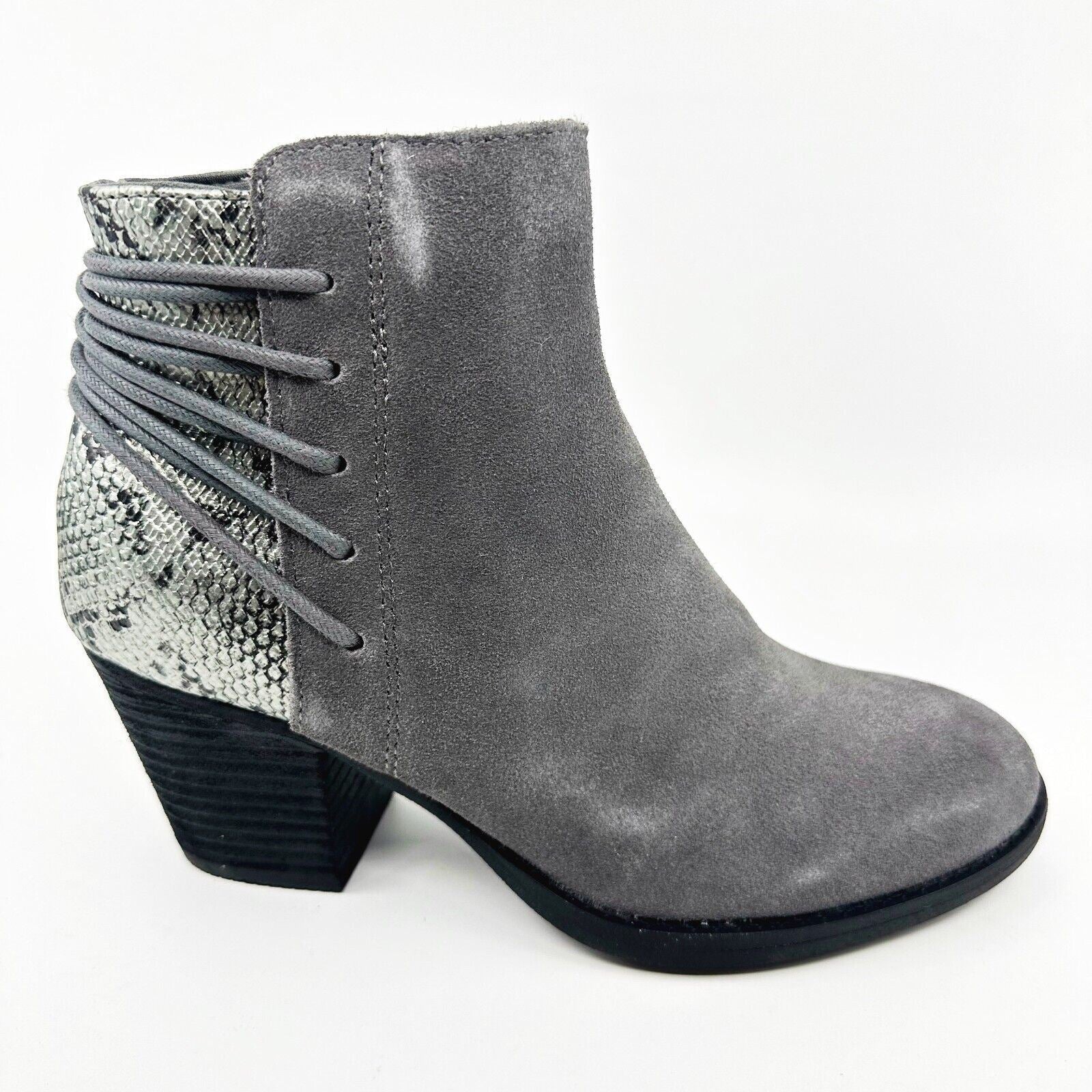 Skechers Homestead Wild Wraps Charcoal Womens Snake Skin Ankle Bootie
