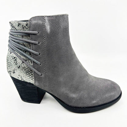 Skechers Homestead Wild Wraps Charcoal Womens Snake Skin Ankle Bootie