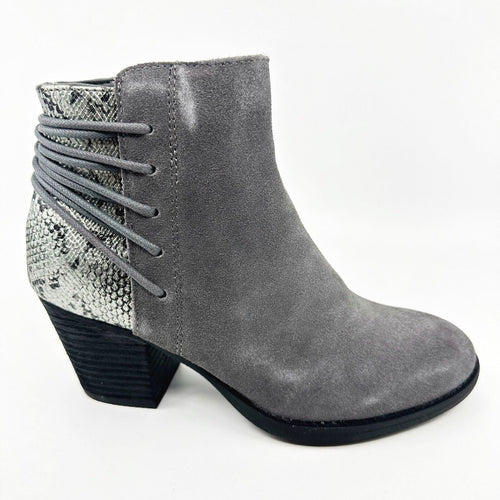 Skechers Homestead Wild Wraps Charcoal Womens Snake Skin Ankle Bootie