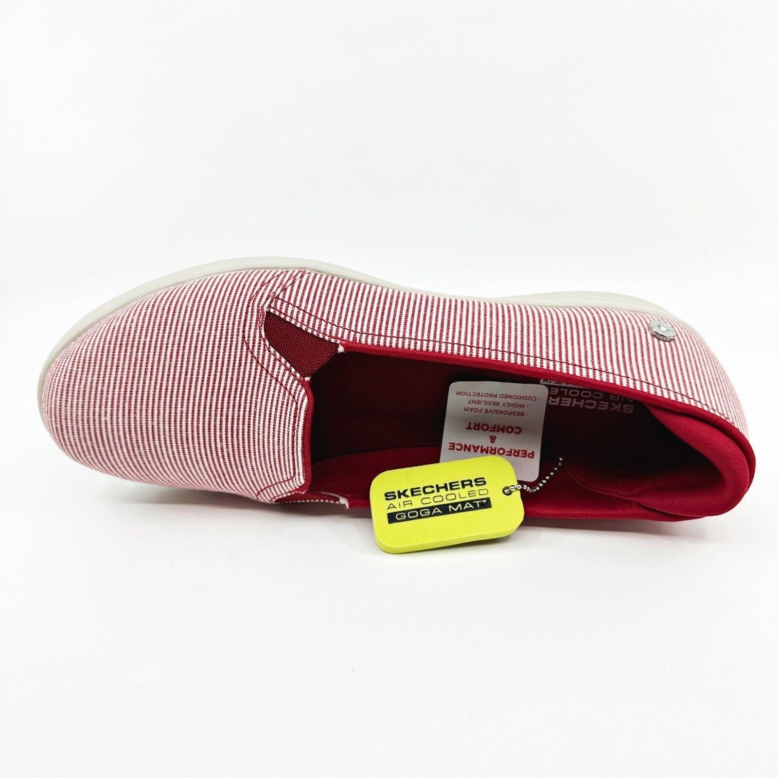 Skechers On The Go Dreamy Sea Breeze Red White Womens Casual Flat Shoes
