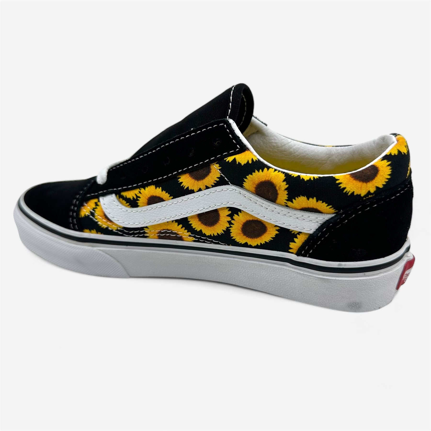 VANS Old Skool Sunflower Black Yellow Kids Girls Athletic Sneaker