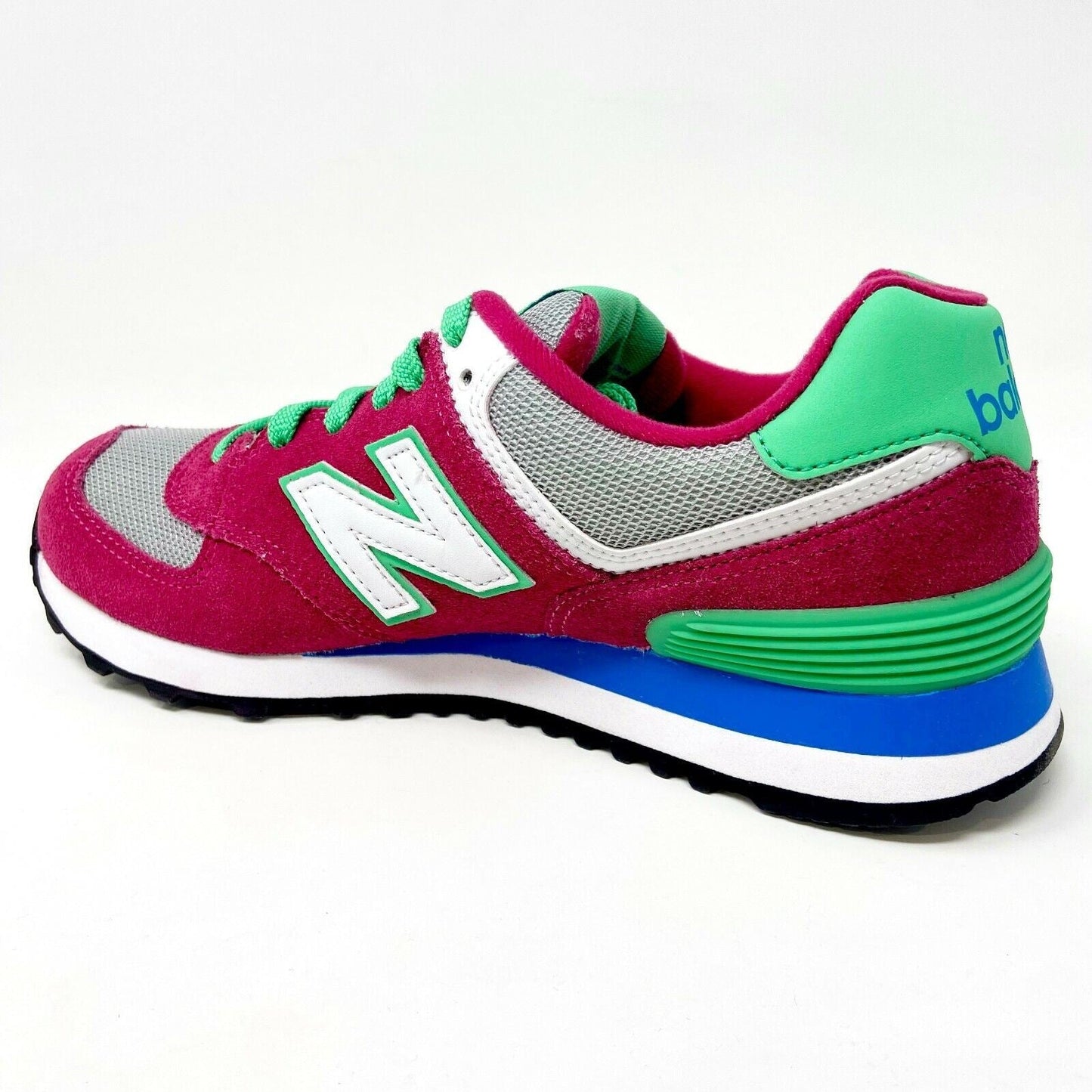 New Balance 574 Classic Red Green Womens Size 7 Casual Shoes Sneakers WL574CPV