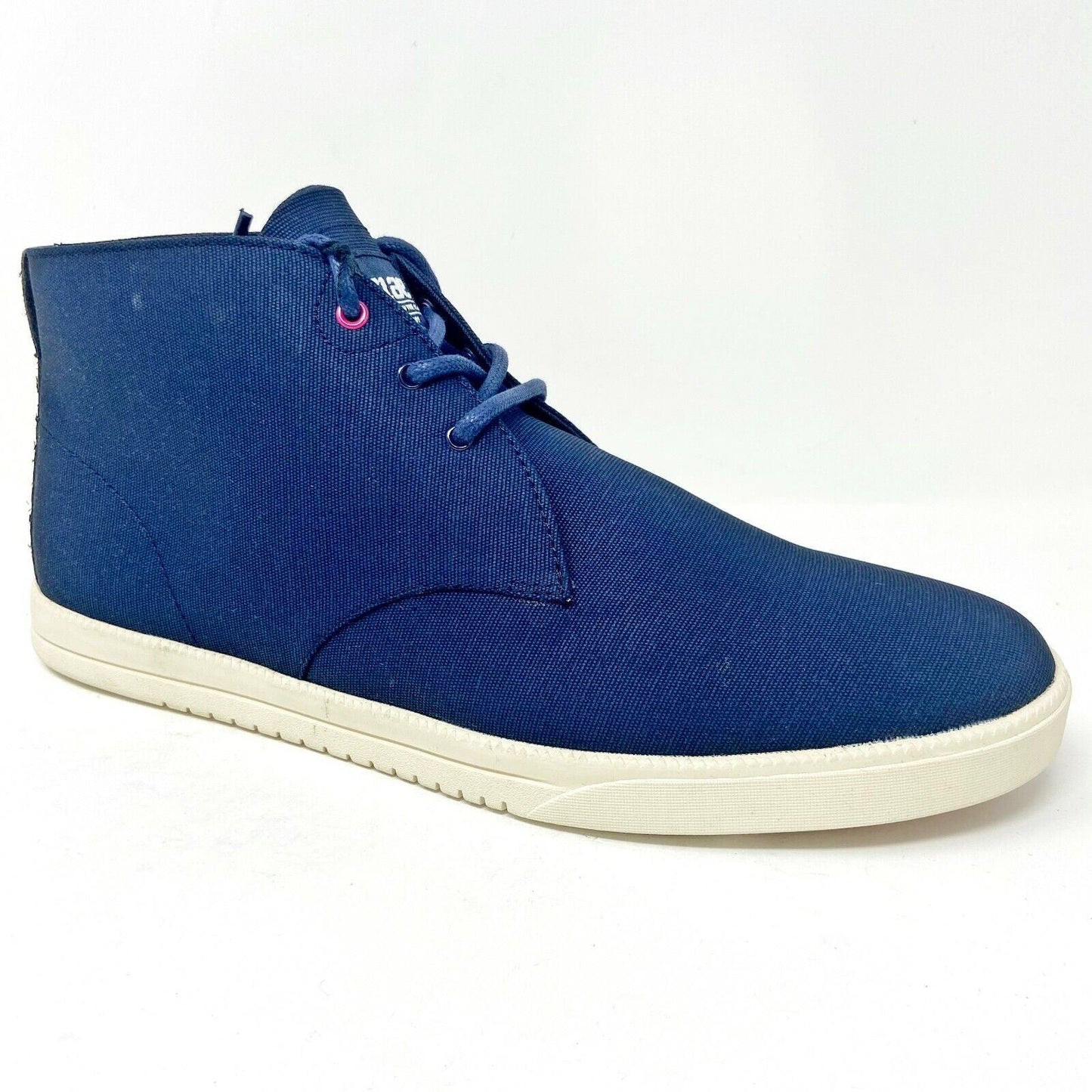 Clae Strayhorn Textile Deep Navy Waxed Canvas Mens Premium  Casual Sneakers