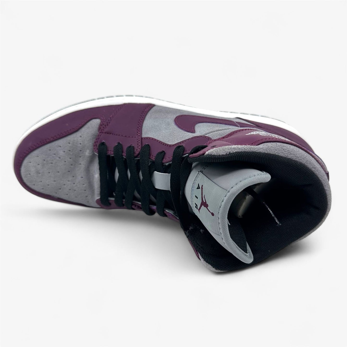 Jordan 1 Phat Bordeaux Black White Mens Athletic Sneaker