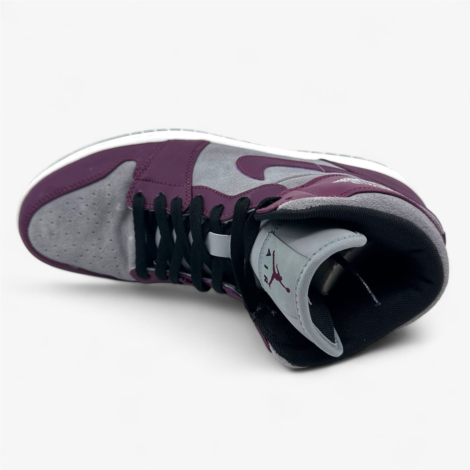 Jordan 1 Phat Bordeaux Black White Mens Athletic Sneaker