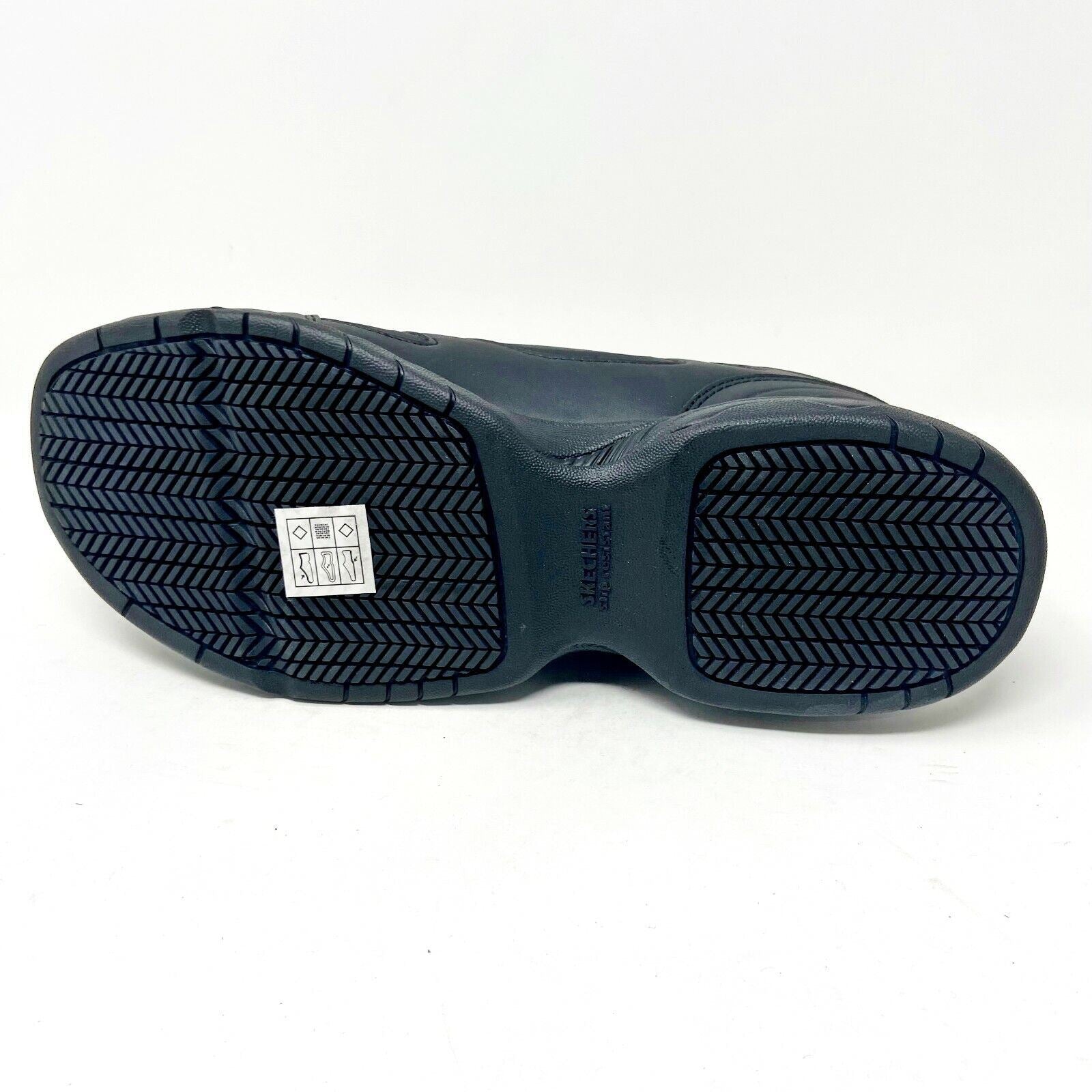 Skechers Slip Resistant Dighton Bricelyn Black Womens Size 9.5 Relaxed Fit