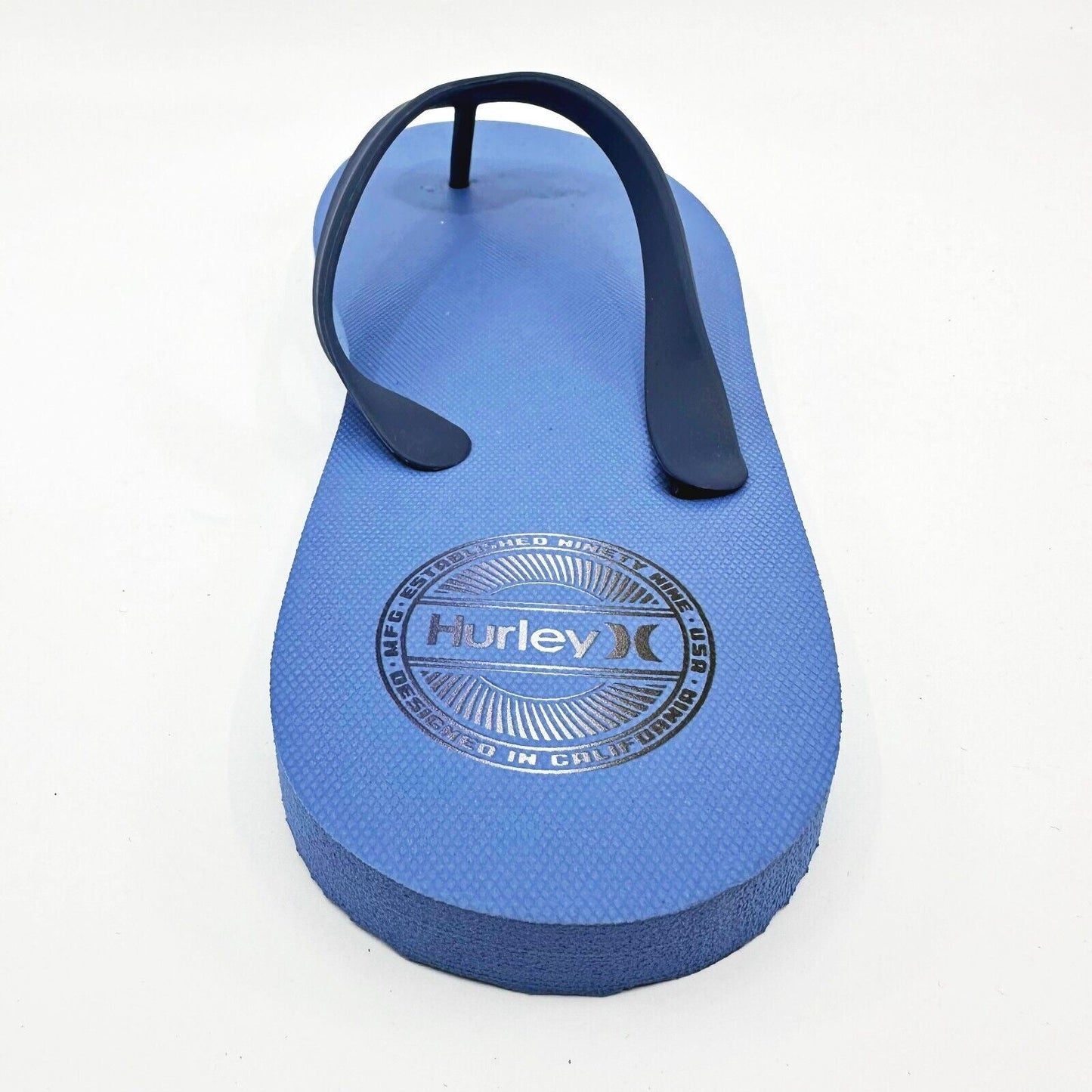 Hurley Mens Blue Logo Flip Flop Pool Beach Sandals