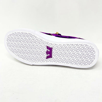 Supra Fenix Flexin Cuba LX Purple Velvet Mens Slip On Skateboard Shoes 06733 573