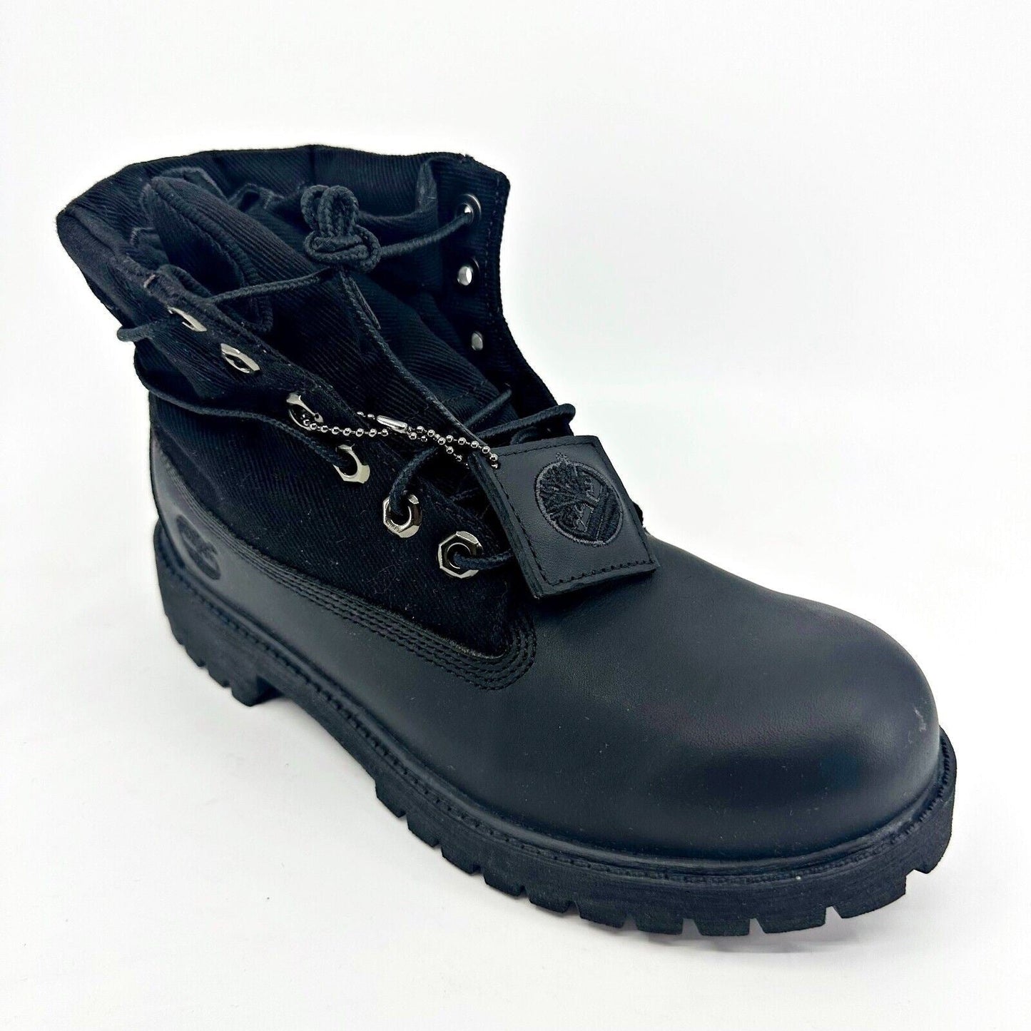 Timberland 6 In Roll Top Waterproof Convesso Black Kids Junior Boots 22960